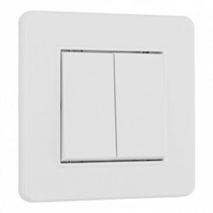 Выключатель двухклавишный Arte Milano SET16-1-30-2 white