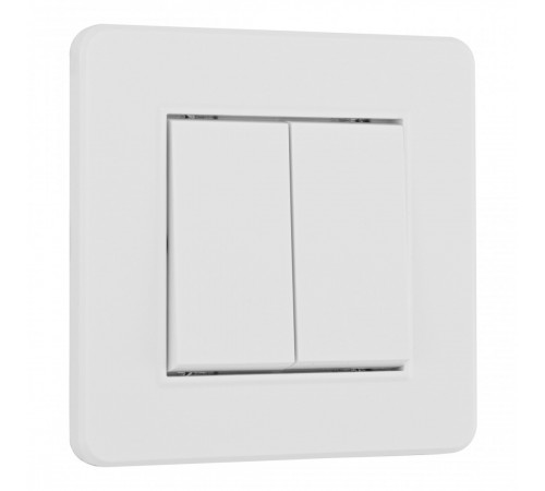 Выключатель двухклавишный Arte Milano SET16-1-30-2 white
