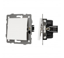 Механизм выключателя одноклавишный непроходной Arlight SWT-MK01-PL-WH-V (250V, 10A) 049867