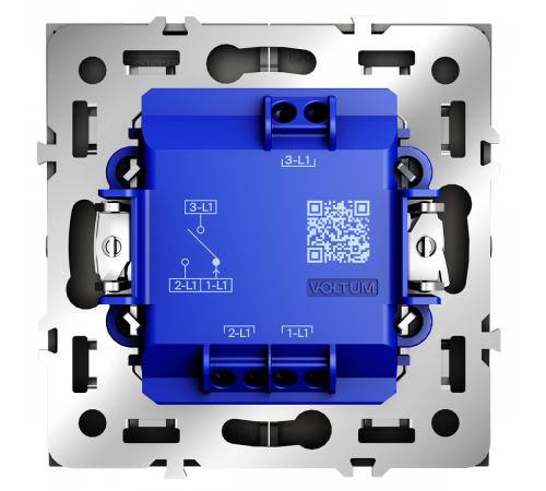 Выключатель встраиваемый Voltum S70 для жалюзи 10А, (кашемир) VLS020703