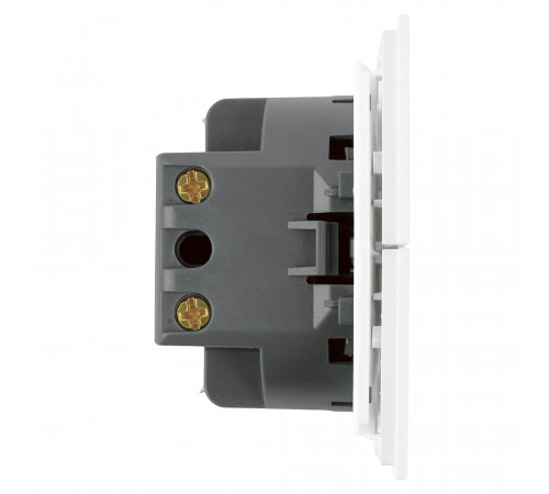 Выключатель 2-клавишный c индикатором (механизм) Stekker Мия 250В 10А RSW10-3102-01 белая магнолия 50432