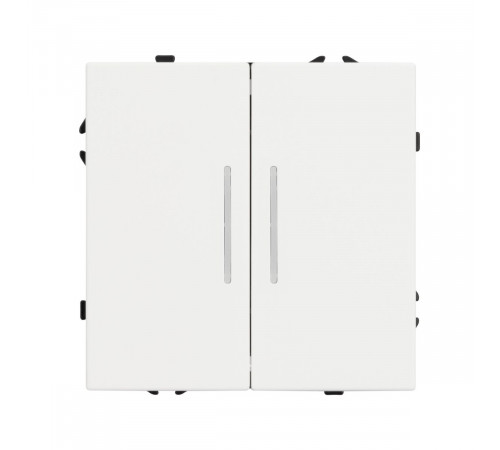 Механизм выключателя двухклавишный проходной Arlight LED SWT-NOBE-MKP2-SFPL-L-WH (230V, 10A) 054240
