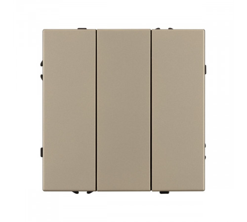 Механизм выключателя трехклавишный непроходной Arlight SWT-NOBE-MK03-SFPL-GD (230V, 10A) (Золотой песок) 061798