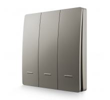 Выключатель кинетический 3кл., IP44, 2,4 ГГц, Smart, сер. Apeyron 04-80