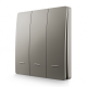 Выключатель кинетический 3кл., IP44, 2,4 ГГц, Smart, сер. Apeyron 04-80