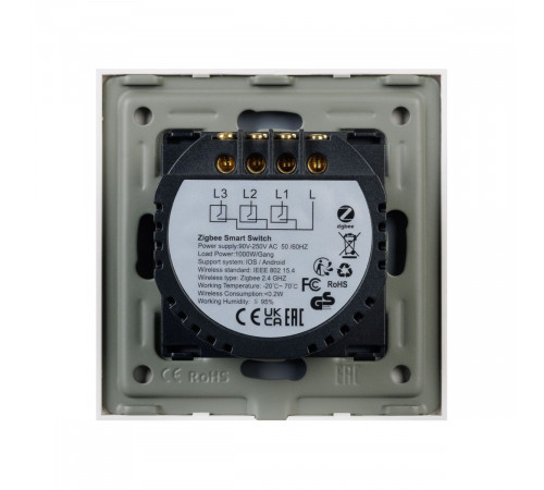 Выключатель сенсорный Arlight SWT-OMALI-S03-ZB-WH (250V, 10A, Zigbee) 050042 Выключатель сенсорный Arlight SWT-OMALI-S03-ZB-WH (250V, 10A, Zigbee) 050042