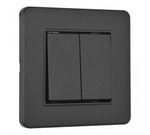 Выключатель двухклавишный Arte Milano SET16-1-30-2 black