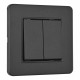 Выключатель двухклавишный Arte Milano SET16-1-30-2 black