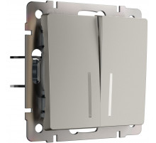 Выключатель двухклавишный с подсветкой Werkel W1220104 4690389211911 a069457