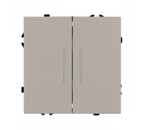 Выключатель проходной 2 кл подсветка софт-тач кашемир Arlight SWT-MKP2-SFPL-L-CA (250V, 10A) 059421(1)