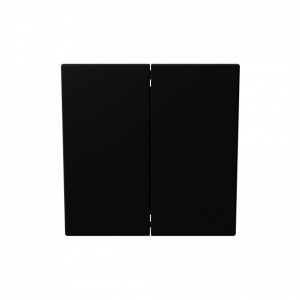 Перекрестный выключатель 2х клавишный 10А, 250В, цвет Черный матовый (soft touch) Jasmart FD3014PBM