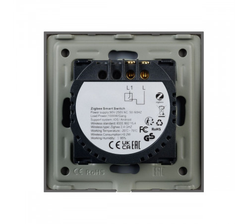 Выключатель сенсорный Arlight SWT-OMALI-S01-ZB-GR (250V, 10A, Zigbee) 050036