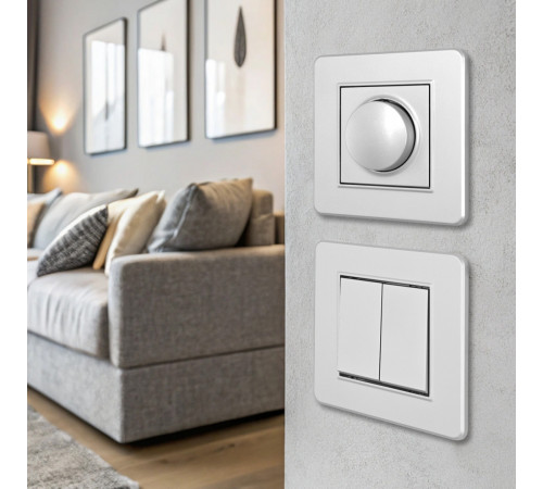 Выключатель двухклавишный Arte Milano SET16-1-30-2 silver Выключатель двухклавишный Arte Milano SET16-1-30-2 silver