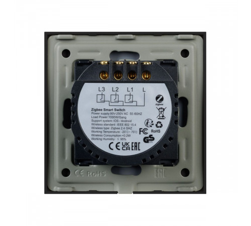 Выключатель сенсорный Arlight SWT-OMALI-S03-ZB-BK (250V, 10A, Zigbee) 050046 Выключатель сенсорный Arlight SWT-OMALI-S03-ZB-BK (250V, 10A, Zigbee) 050046