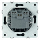 Выключатель двухклавишный Stekker Эмили RSW10-5116-05 черный уголь soft touch 50824