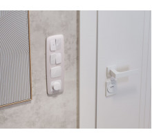 Комплект механизма 2-клавишного перекрестного выключателя Ambrella Volt 10A-250V OMEGA MO103030 Белый глянец QUANT (OP1030, VM125)