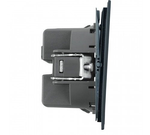 Переключатель 1-клавишный (механизм) Stekker Мия 250В 10A RSW10-3105-05 черный бархат 50447