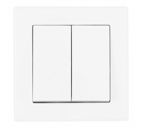 Выключатель двухклавишный Arte Milano SET06-1-30-2 white