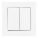 Выключатель двухклавишный Arte Milano SET06-1-30-2 white