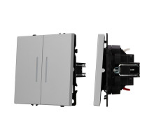 Выключатель проходной 2 кл подсветка софт-тач никель Arlight SWT-MKP2-SFPL-L-IS (250V, 10A) 059415(1)
