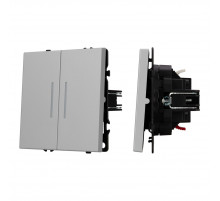 Выключатель проходной 2 кл подсветка софт-тач никель Arlight SWT-MKP2-SFPL-L-IS (250V, 10A) 059415(1)
