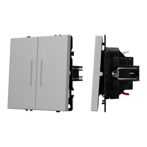 Выключатель проходной 2 кл подсветка софт-тач никель Arlight SWT-MKP2-SFPL-L-IS (250V, 10A) 059415(1)