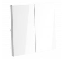 Клавиши для выключателя/переключателя двухклавишного Voltum S70 (белый глянцевый) VLS000301