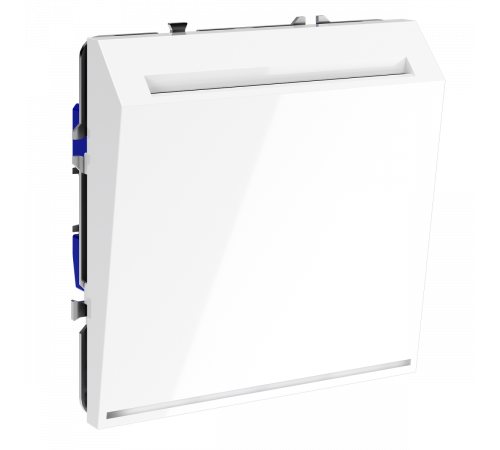 Выключатель встраиваемый Voltum S70 карточный 16А, (белый глянцевый) VLS010701