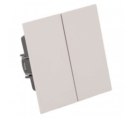 Выключатель 2-клавишный (механизм) Stekker Мия 250В 10А RSW10-3104-08 пудровый жемчуг 50473