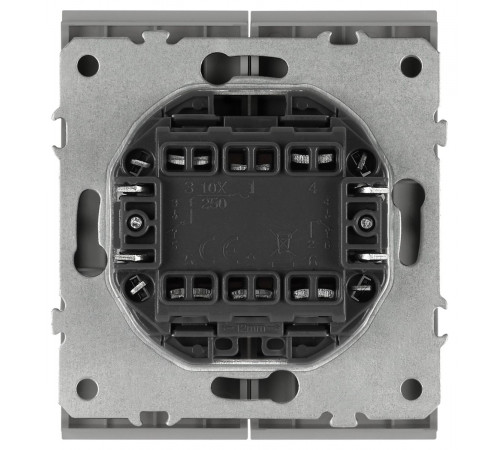 Переключатель Эра Arktik 16-1106-03 двойной 10АХ-250В алюминий Б0070366