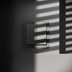 Выключатель встраиваемый Voltum S70 для жалюзи 10А, (титан) VLS020706