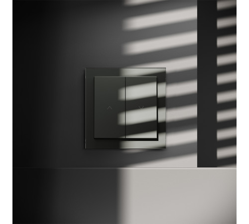 Выключатель встраиваемый Voltum S70 для жалюзи 10А, (титан) VLS020706