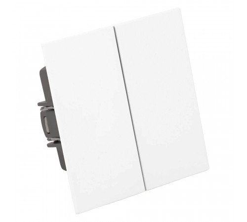 Переключатель 2-клавишный (механизм) Stekker Мия 250В 10А RSW10-3107-01 белая магнолия 50434