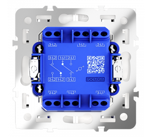 Проходной переключатель двухклавишный Voltum S70 VLS020302