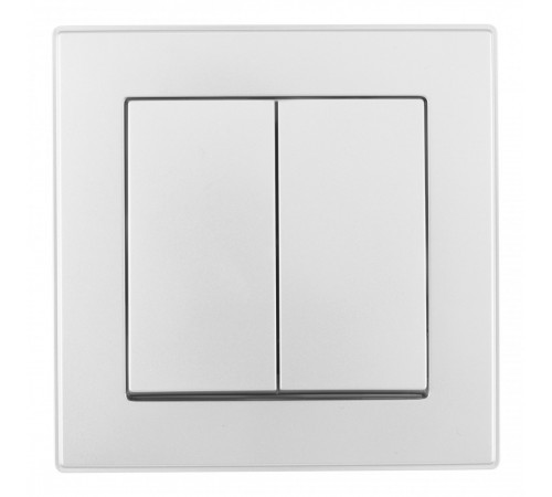 Выключатель двухклавишный Arte Milano SET06-1-30-2 silver