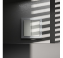 Перекрестный переключатель встраиваемый Voltum S70 двухклавишный 10А, (сталь) VLS020505