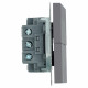 Выключатель двухклавишный Stekker Эмили RSW10-5116-10 платиново-серый soft touch 50823