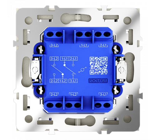 Проходной переключатель двухклавишный Voltum S70 VLS020305