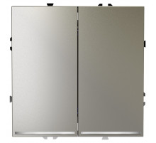 Выключатель двухклавишный с подсветкой Voltum S70 VLS020204