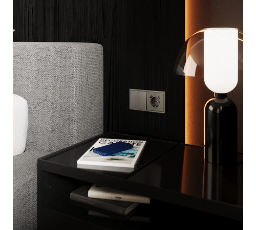 Перекрестный переключатель встраиваемый Voltum S70 двухклавишный 10А, (шелк) VLS020504