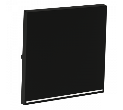 Клавиша для выключателя/переключателя одноклавишного с подсветкой Voltum S70 (черный матовый) VLS000208