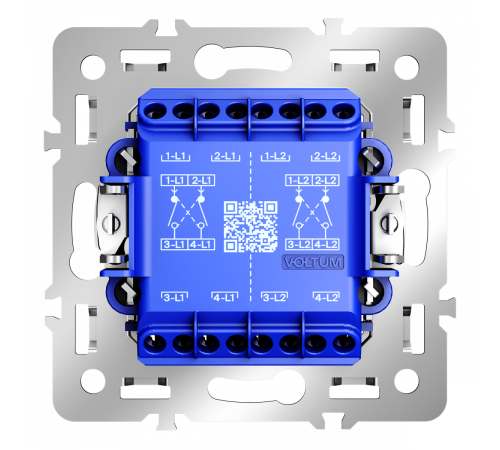 Механизм перекрестного переключателя двухклавишного 10А Voltum S70 VLS0205M