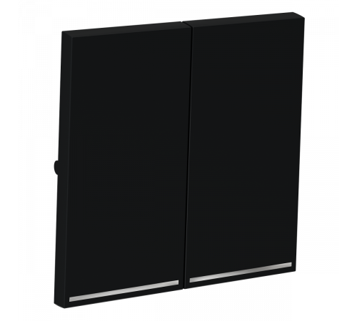 Клавиши для выключателя/переключателя двухклавишного с подсветкой Voltum S70 (графит) VLS000407