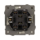 Механизм выключателя двухклавишный проходной Arlight SWT-TENDO-MKP2-PL-WH (230V, 10A) 054066