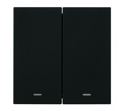 Выключатель 2-клавишный c индикатором (механизм) Stekker Мия 250В 10А RSW10-3102-05 черный бархат 50446