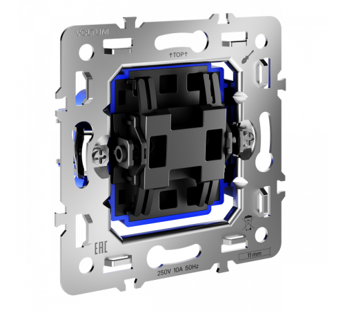 Механизм перекрестного переключателя одноклавишного 10А Voltum S70 VLS0105M