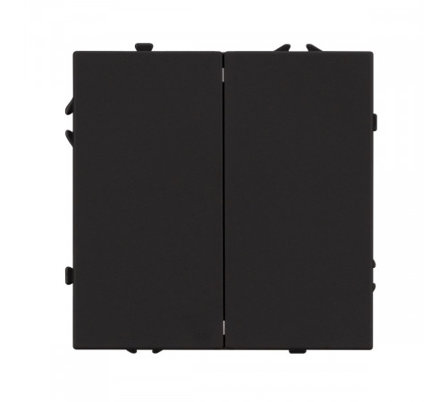 Механизм выключателя двухклавишный непроходной Arlight SWT-NOBE-MK02-SFPL-BK (230V, 10A) 054252