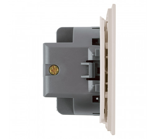 Выключатель 1-клавишный самовозвратный (механизм) Stekker Мия 250В 10А RSW10-3112-08 пудровый жемчуг 50573