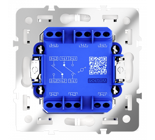 Проходной переключатель двухклавишный Voltum S70 VLS020303 Проходной переключатель двухклавишный Voltum S70 VLS020303