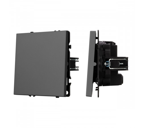 Выключатель перекрёстный 1 кл софт-тач серый базальт Arlight SWT-MKX1-SFPL-GR (250V, 10A) 054251(1)